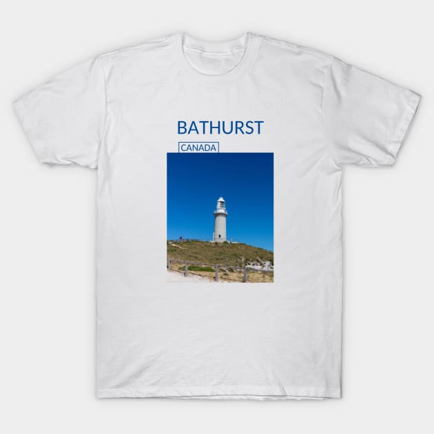 Bathurst New Brunswick Canada Souvenir Lighthouse Gift for Canadian Canada Day Present Souvenir T-shirt Hoodie Apparel Mug Notebook Tote Pillow Sticker Magnet T-Shirt by Mr. Travel Joy